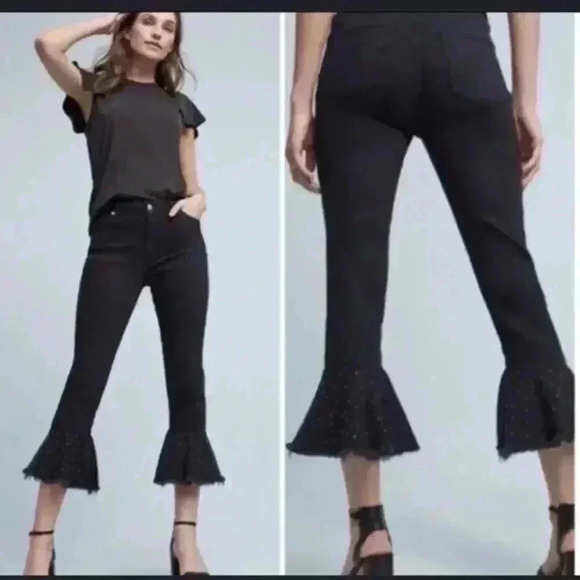 Pilcro and the Letterpress Denim - Anthropologie Pilcro and the Letterpress High Rise Black Denim Firework Jeans